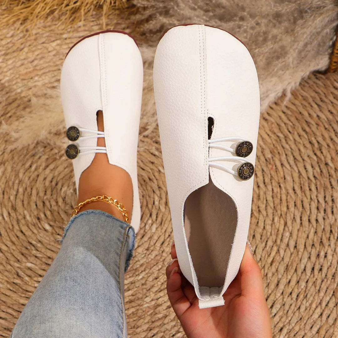 Comfortable women's flats, perfect casual slip-on loafers for everyday wear & relaxed summer walking.