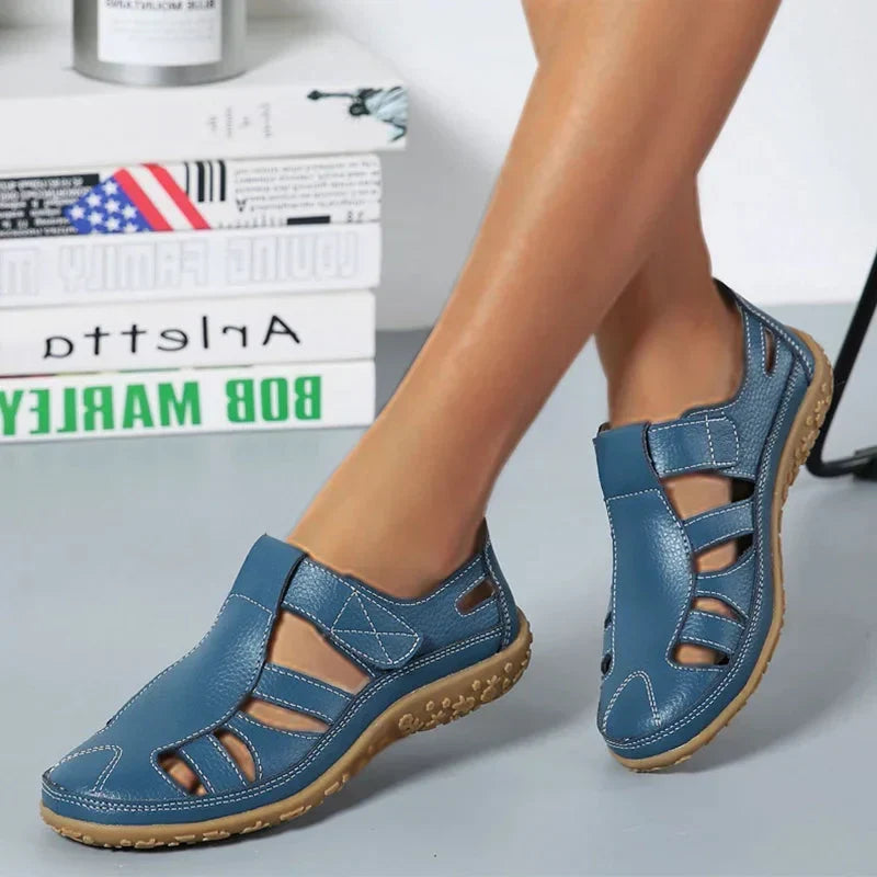 Stylish non-slip women's orthopedic sandals, ideal for safety & comfort. Great for casual summer wear.