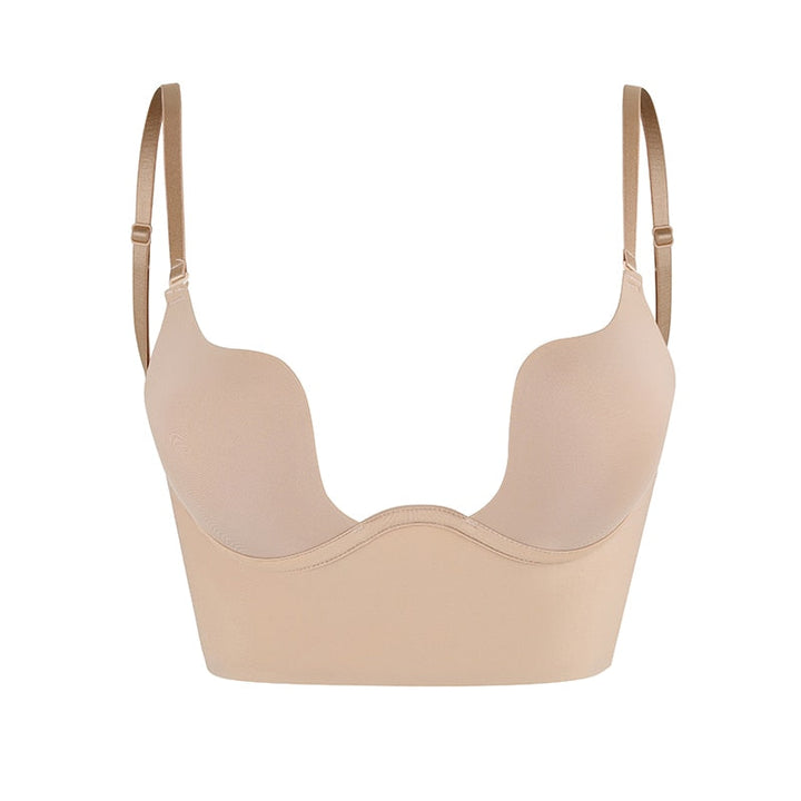 Fashionable women's seamless low back bra, offering comfort and support for backless and halter neck fashion.