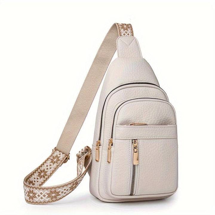 Women's daily use vintage chest bag, elegant and functional, available in red.